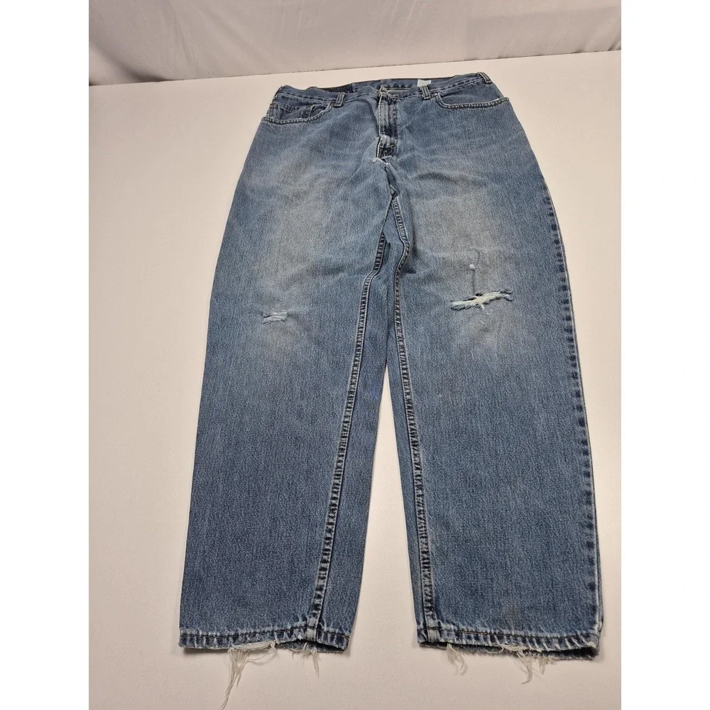 Vintage Levis 560 Loose Tapered Jeans Mens 36x30 Blue Denim USA 90s Distressed